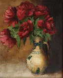 Gheorghe Alexandrescu, Vas cu bujori, ulei pe pânză