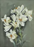 Angiolina Santocono, Crini, tempera pe hârtie lipită pe carton