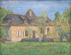 Zi de vară by Francisc Gall, guașă pe hârtie, sold Sep 2019