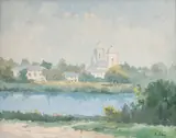 Bogdan Pietriș, Mănăstirea Cernica, ulei pe pânză