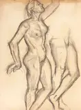 Theodor Pallady, Studiu de nud, cărbune pe carton