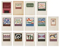 Vasile Dobrian, Tarot (mapă cu 13 desene), 1986, tempera pe hârtie