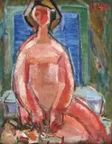 Wanda Sachelarie Vladimirescu, Model în atelier