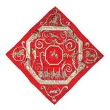 Hermès, Eșarfă Hermès "École portugaise d'art équestre", design Philippe Dumas, din mătase naturală, provine din colecția creatoarei de modă Romanița Iovan