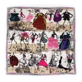 Christian Lacroix, Eșarfă ”Happy 20th Anniversary Christian Lacroix” din mătase naturală, provine din colecția creatoarei de modă Romanița Iovan, 2005, mătase 100%