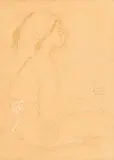 Nicolae Tonitza, Tătăroaică, 1935-1937, creion și accente de acuarelă pe hârtie lipită pe carton