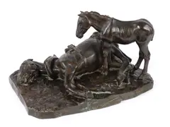 Constantin Cristescu, Sub greutatea jugului, 1913, bronz