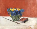 Brândușe și toporași by Theodor Pallady, 1920-1925, ulei pe carton, sold Jun 2019
