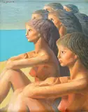 Muze by Sabin Bălașa, ulei pe pânză, sold Jun 2019