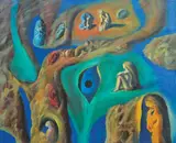 Contemplare by Sabin Bălașa, 1986, ulei pe pânză, sold Jun 2019