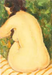 Nicolae Tonitza, Nud cu spatele, cca. 1933, ulei pe carton