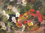 Petunii by Nicolae Enea, ulei pe pânză, sold Jun 2019