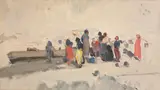 Eustațiu Stoenescu, Pe nisipurile Balcicului, ulei pe pânză lipită pe carton