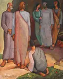 Dimitrie Sevastian, Grădina Ghetsimani, 1929, ulei pe carton
