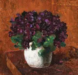 Toporași by Octav Băncilă, ulei pe pânză, sold Jun 2019