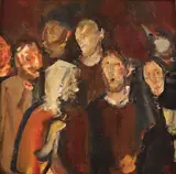 Spaima by Corneliu Baba, ulei pe hârtie lipită pe carton, sold Jun 2019