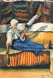 M. H. Maxy, Pe laviță, 1918, ulei pe pânză lipită pe carton