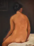 Dan Hatmanu, Nud cu spatele, ulei pe pfl