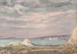 Amiază la Balcic by Kimon Loghi, ulei pe carton, sold Jun 2019