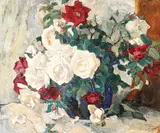 Aurel Băeșu, Trandafiri, 1915, ulei pe carton
