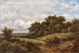 Henry Maidment, Peisaj de vară, ulei pe pânză