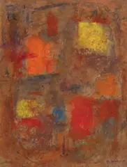 Gheorghe Iacob, Joc de culori, 2014, ulei pe carton