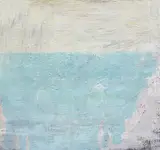 Corneliu Vasilescu, Lacul albastru, 2016, ulei pe pânză lipită pe carton