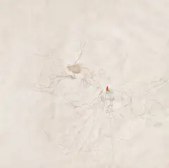 Conflict by Pavel Ilie, creion și creioane colorate  pe hârtie, offered May 2019