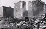 Copii jucându-se pe ruine by Henri Cartier-Bresson, fotografie alb-negru, offered May 2019