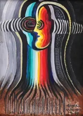 Eugen Craciun, Portret reflectat, 1999, ulei pe pânză