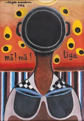 Eugen Craciun, Mămăliga, 1998, ulei pe carton