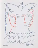 Porumbelul păcii by Pablo Picasso, 1956, cromolitografie offset, sold May 2019
