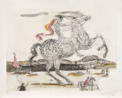 Salvador Dalí, Cavalerii curajoși, acvaforte în culori