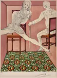 Marianne şi cavalerul by Salvador Dalí, 1967, cromolitografie, sold May 2019