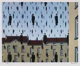 Golconda by René Magritte, cromolitografie, sold May 2019