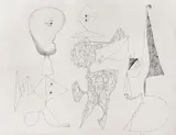 Jules Perahim, Întâlnire, pix pe hârtie