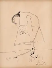 Construcție by Jacques Hérold, 1936, cerneală chinezească pe hârtie, offered May 2019