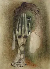 Morfisme by Paul Fux, 1978, ulei pe pânză lipită pe carton, sold May 2019