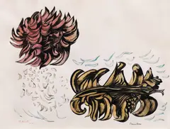Jacques Hérold, Omul sălbatic (L'homme fauve), tempera și acuarelă pe hârtie