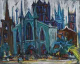 Marcel Janco, Cathédrale, 1933, ulei pe pânză