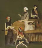 Sorin Ilfoveanu, Personajele, 1986, ulei pe pânză