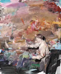 Iulian Iftodiu, From Abstract to Concrete, 2018, ulei pe pânză