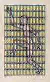 Paul Neagu, Anthropocosmos, 1979, creioane colorate și tuș pe serigrafie