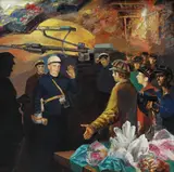 Vasile Pop-Negreşteanu, Flori de mină, 1989, ulei pe pânză
