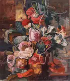 Flowers (based on Jan van Huysum) by Mircea Maurice Novac, 2018, ulei pe pânză, offered Apr 2019