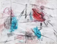 Gheorghe Iacob, Joc (59), 1996, acuarelă și creioane colorate pe hârtie