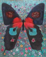 Fluture by Viorel Mărginean, 2007, ulei pe pânză, offered Apr 2019