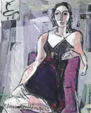 Alma Redlinger, Model pozând (Diana G.), 2011, ulei pe pânză