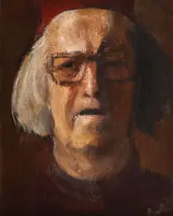 Autoportret by Corneliu Baba, 1977, ulei pe pânză lipită pe carton, sold Apr 2019