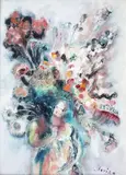 Buchet by Margareta Sterian, 1992, ulei pe pfl, sold Apr 2019